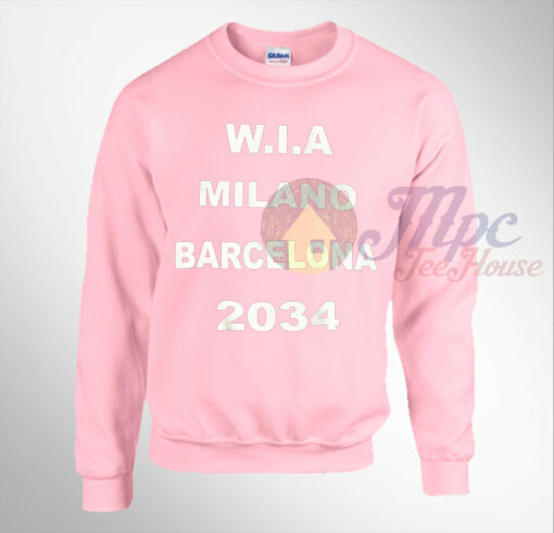 WIA Milano Barcelona 2034 Pink Sweatshirt