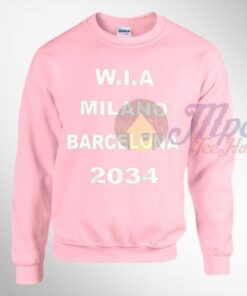 WIA Milano Barcelona 2034 Pink Sweatshirt 3