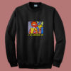 Weed Smoking Clown 80s Sweatshirt