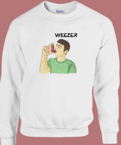 Weezer Man Using Inhalr Sweatshirt 1