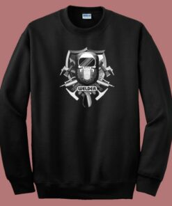 Welder Skull Mask Graphic 80s Sweatshirt Welder Skull Mask Graphic 80s Sweatshirt