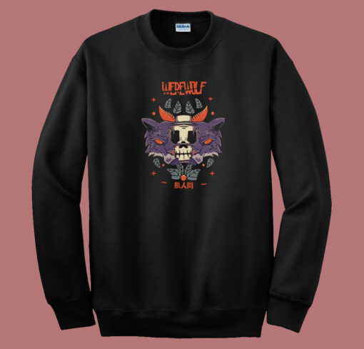 Werewolf Aesthetic Anime 80s Sweatshirt