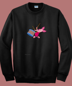 Winnie The Pooh Piglet 80s Sweatshirt Winnie The Pooh Piglet 80s Sweatshirt
