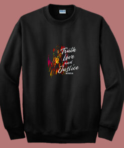 Wonder Woman Truth Love And Justice 80s Sweatshirt Wonder Woman Truth Love And Justice 80s Sweatshirt