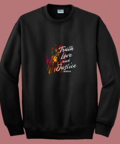 Wonder Woman Truth Love And Justice 80s Sweatshirt Wonder Woman Truth Love And Justice 80s Sweatshirt