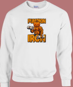 Workout Pumpkin Iron 80s Sweatshirt 1