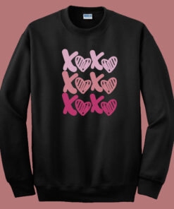 Xo Heart Kisses Happy Valentine Day 80s Sweatshirt Xo Heart Kisses Happy Valentine Day 80s Sweatshirt