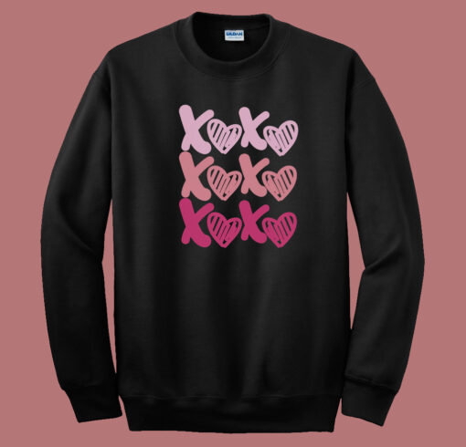 Xo Heart Kisses Happy Valentine Day 80s Sweatshirt