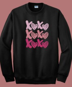 Xo Heart Kisses Happy Valentine Day 80s Sweatshirt Xo Heart Kisses Happy Valentine Day 80s Sweatshirt
