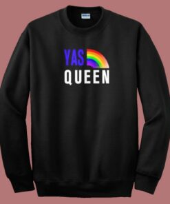 Yes Queen Gay Pride Flag Retro 80s Sweatshirt Yes Queen Gay Pride Flag Retro 80s Sweatshirt