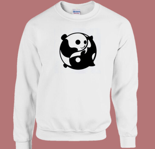 Yin Yang Panda And Orca 80s Sweatshirt