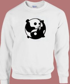 Yin Yang Panda And Orca 80s Sweatshirt 2