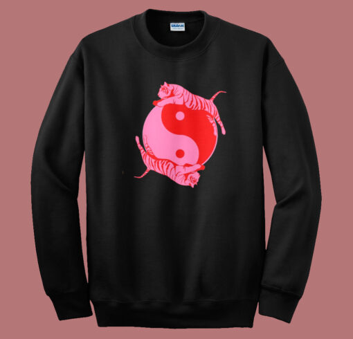 Yin Yang Tiger Pink Sweatshirt