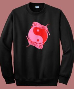 Yin Yang Tiger Pink Sweatshirt Yin Yang Tiger Pink Sweatshirt