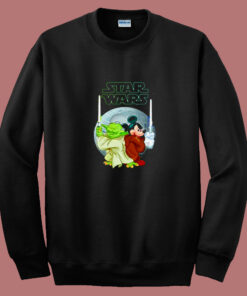 Yoda And Mickey Mouse Sw Christmas 80s Sweatshirt Yoda And Mickey Mouse Sw Christmas 80s Sweatshirt