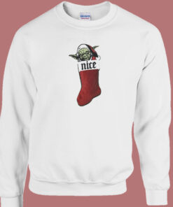 Yoda Nice Christmas Stocking Sweatshirt
