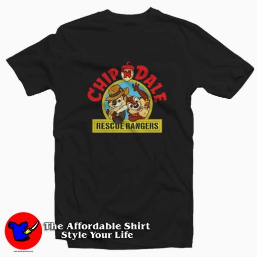 1990 Chip N Dale Rescue Rangers Vintage Funny T-shirt On Sale