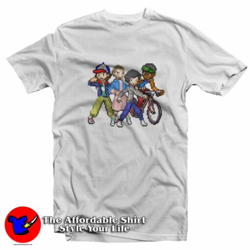 8-Bit Stranger Things Graphic Unisex T-Shirt On Sale