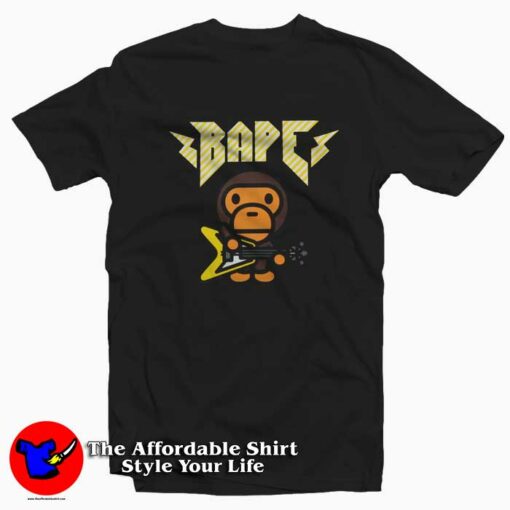 A Bathing Ape Baby Milo Rock Playing Guitar T-shirt On Sale