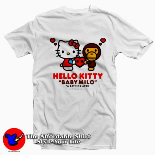 A Bathing Ape Baby Milo x Hello Kitty T-shirt On Sale