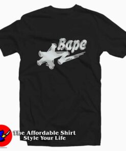 A Bathing Ape Brush Star logo Unisex T-shirt On Sale A Bathing Ape Brush Star logo Unisex T-shirt On Sale