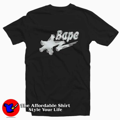 A Bathing Ape Brush Star logo Unisex T-shirt On Sale