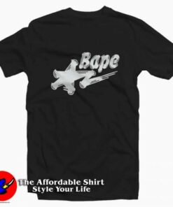 A Bathing Ape Brush Star logo Unisex T-shirt On Sale A Bathing Ape Brush Star logo Unisex T-shirt On Sale