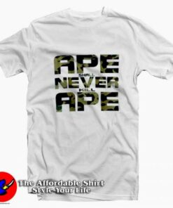 A Bathing Ape Shall Never Ape Graphic T-Shirt On Sale A Bathing Ape Shall Never Ape Graphic T-Shirt On Sale