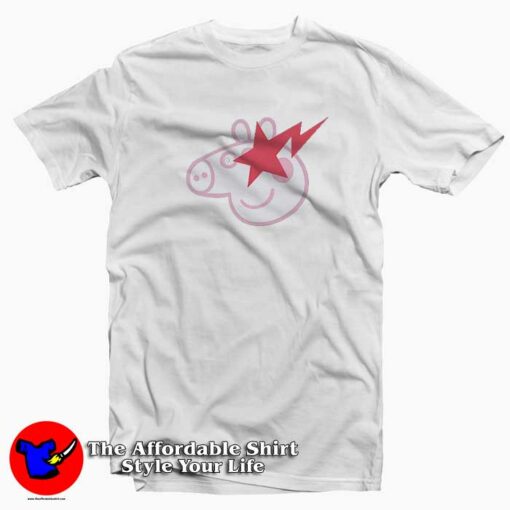 A Bathing Peppa Star Eyes Peppa Head T-Shirt Cheap Trendy