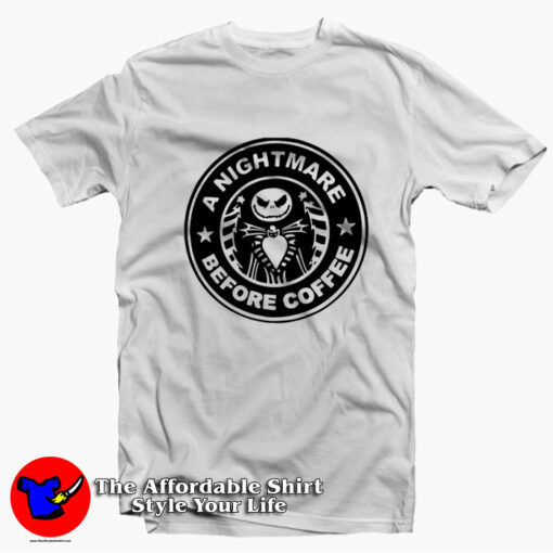 A Nightmare Before Coffee Merry Christmas T-shirt On Sale