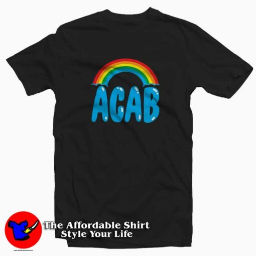 ACAB White Rainbow Unisex T-shirt Cheap