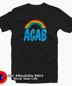 ACAB White Rainbow Unisex T shirt Cheap 2