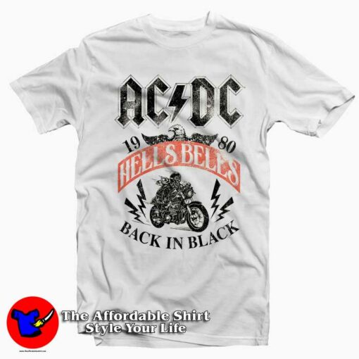 ACDC Hells Bells 1980 T Shirt For Men Or Women