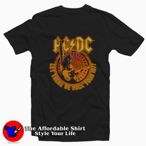 ACDC Let There Be Rock Vintage Graphic T-Shirt On Sale