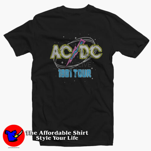 ACDC Live 1981 Tour Graphic Vintage Unisex T-shirt On Sale