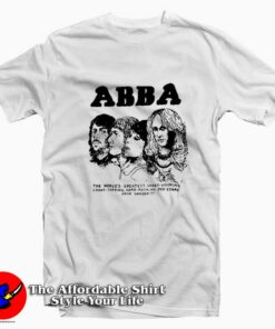 Abba The Worlds Greatest Heart Stopping Chart T-shirt On Sale Abba The Worlds Greatest Heart Stopping Chart T-shirt On Sale