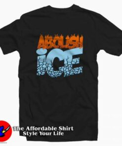 Abolish Ice Flame Cracked Unisex T-shirt On Sale Abolish Ice Flame Cracked Unisex T-shirt On Sale