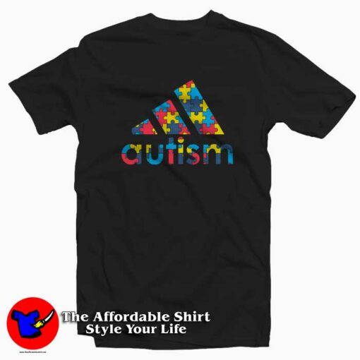 Adidas Autism Awareness Colorfull Puzzle T-Shirt Cheap