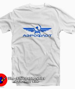 Aeroflot Vintage Russian Airline Unisex T-shirt On Sale Aeroflot Vintage Russian Airline Unisex T-shirt On Sale