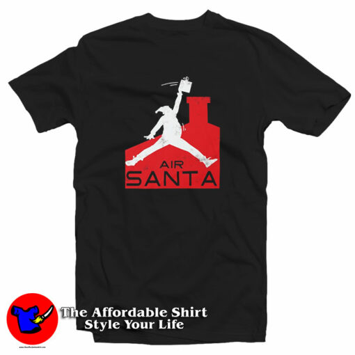 Air Santa Funny Xmas Basketball Parody T-Shirt