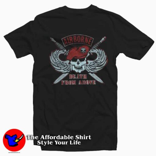 Airborne Death From Above Vintage Graphic T-Shirt On Sale