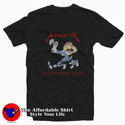 Alcoholica Young Drunk James Hetfield Metallica T-Shirt On Sale