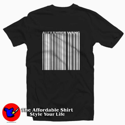 Alexander Wang Barcode Unisex Summer T-shirt On Sale