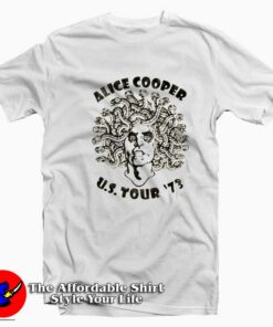 Alice Cooper Medusa USA Tour Graphic T-Shirt On Sale Alice Cooper Medusa USA Tour Graphic T-Shirt On Sale