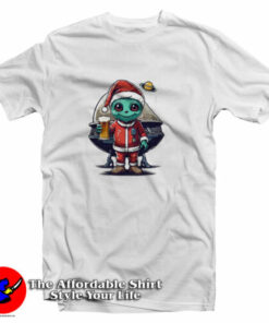 Alien Santa Claus Character Goblin Celebrating Christmas T-Shirt Alien Santa Claus Character Goblin Celebrating Christmas T-Shirt