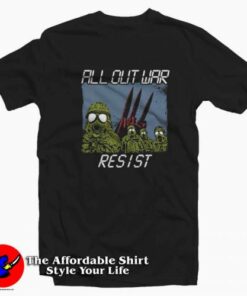 All Out War Resist Vintage Graphic Unisex T-shirt On Sale All Out War Resist Vintage Graphic Unisex T-shirt On Sale