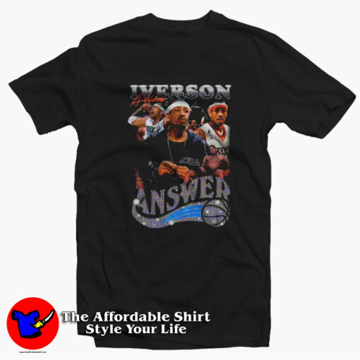 Allen Iverson The Answer Philadelphia 76ers T-shirt On Sale