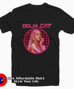 Amala Zandile Doja Cat Laser Grid Portrait T-shirt On Sale Amala Zandile Doja Cat Laser Grid Portrait T-shirt On Sale