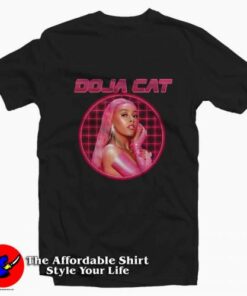 Amala Zandile Doja Cat Laser Grid Portrait T-shirt On Sale Amala Zandile Doja Cat Laser Grid Portrait T-shirt On Sale