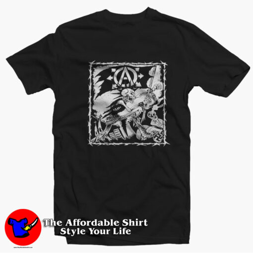 Anarchy Punk Skull Anarco Graphic Unisex T-shirt On Sale